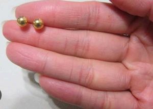 Golden Ball Stud Earrings