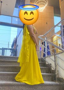 Charming Yellow Ethnic Dress Haldi