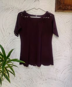 Wine/Burgundy colour Top