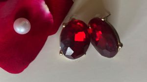 Red Gemstone Earrings