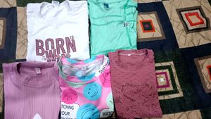 T-Shirt Bundle - 5 Cute Tops, T-shirt