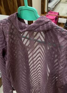 Net ,Cotton, Sheer Shirt