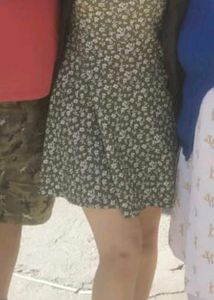 Green Floral Sundress, with criss cross bac