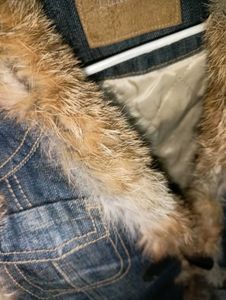 Fur Trim Denim Vest