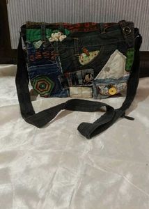 Upcycled Denim Patchwork Bag