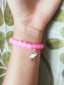 Y2k Flamingo Charm Bracelet