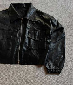 Cropped Leather Jacket For Women