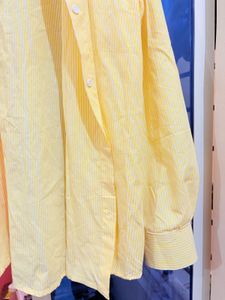 yellow long sleeves shirt , cotton