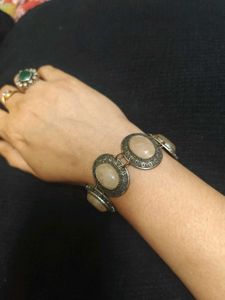 Antique Rose Quartz Bracelet