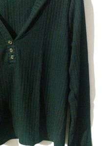Harpa Black Ribbed Top