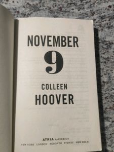 November 9 Colleen Hoover