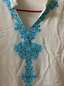 White Blue Top Used Only Once