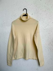 Cream Turtleneck Sweater
