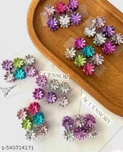 Flower Hair Claw Clips - Set(6pc)
