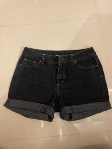 Denim Roll Cuff Shorts