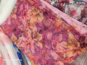Digital Print Organza Fabric 70₹ Per Miter