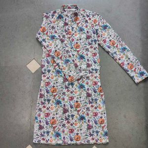 Floral Print Long Sleeve Kurta