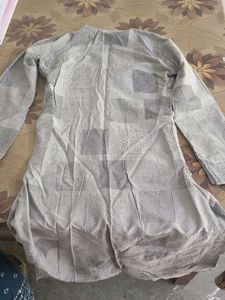 Elegant Grey Printed Kurta