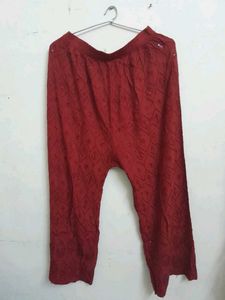 Cherry Coloured Dark Plazzo