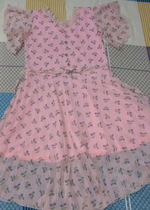 Pink Floral Mini Dress