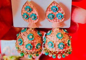 New Meenakari Jhumka 6 Colors Available