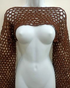 Pinterest crochet Brown Outer Top