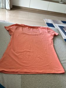 H &amp; M Peach Flutter Sleeve Tee