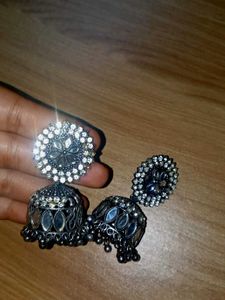 Silver Jhumka Earrings