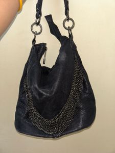 Black Chain Hobo Bag