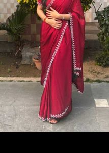 Elegant Maroon Saree