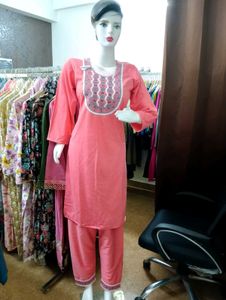 Winter Embroidered Kurta Set