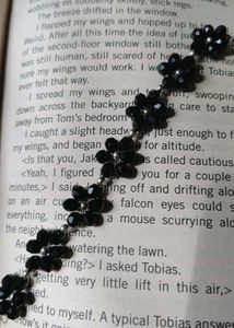 Black Foral Beaded Bracelets