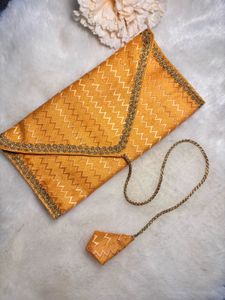 Ethnic Yellow Pouch