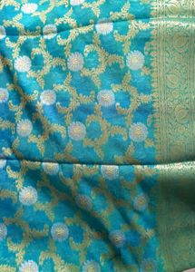 Sea Green Blue Saree