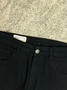 Combo White Wide Leg+Black Flared Denim Jeans