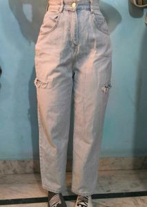 Washed Denim Jeans For Women