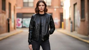 Stylish Black Bomber Jacket