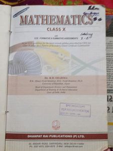 Maths Rd Sharma For Class 10th