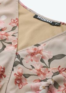 SASSAFRAS Beige Floral Playsuit