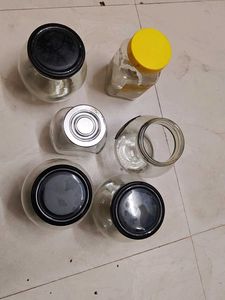 Glass Storage Jars (Set of 5)