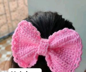 Pink Crochet Hair Bow