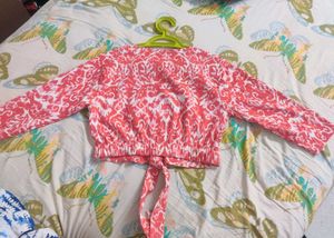 Trendy Printed Crop Top from Zudio - Size M