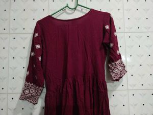 Aline Wine Colour Nice Women Kurta