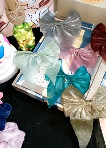 Cute Organza Bow Clip 🎀 (Set of 6pcs)
