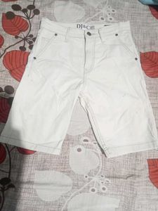 White DJ&C Shorts Kids Half Pant 11 to 12 years ki