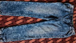 Acid Wash Denim Joggers