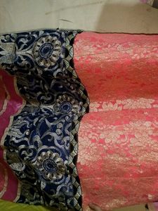 Dark Blue And Pink Dress Like New