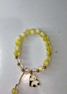 Panda Charm Beaded beautiful yellow Bracelet ✨