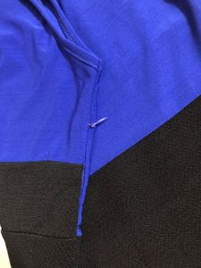 Straight Fit Blue Knee Length Dress