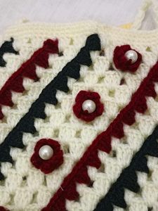 Crochet Pouch with Floral Details